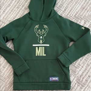 NEW Under Armour UA Milwaukee Bucks Youth Sweatshirt Small